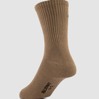 Headline Crew Sock - Brown