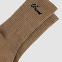 Headline Crew Sock - Brown