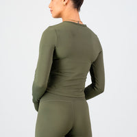 Olivia Fitted Long Sleeve - Olive